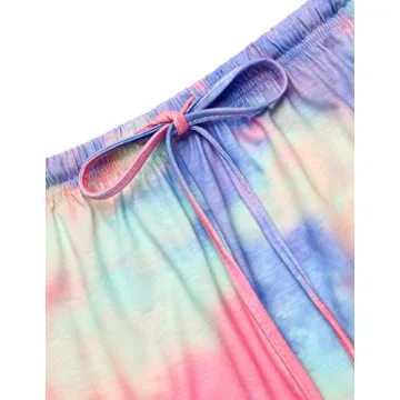Stylish Ekouaer Tie Dye Pajamas Set for Women