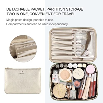 Pocmimut Makeup Bag - Stylish Cosmetic Organizer for Women