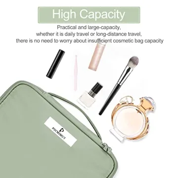 Pocmimut Makeup Bag - Stylish Cosmetic Organizer for Women