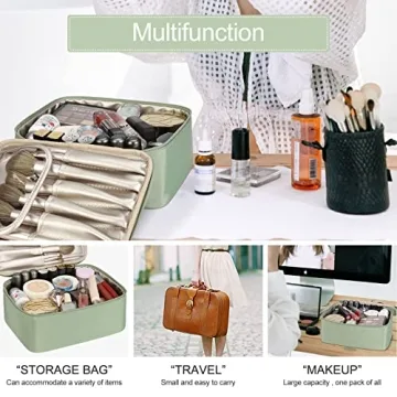 Pocmimut Makeup Bag - Stylish Cosmetic Organizer for Women