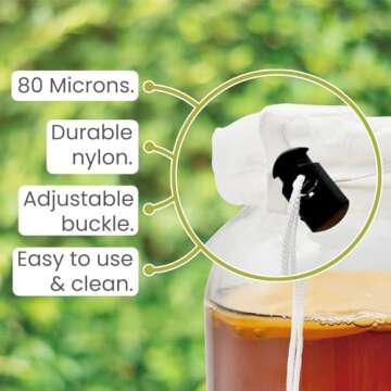 Kombucha Mason Jar Covers | 3-Pack for Brewing