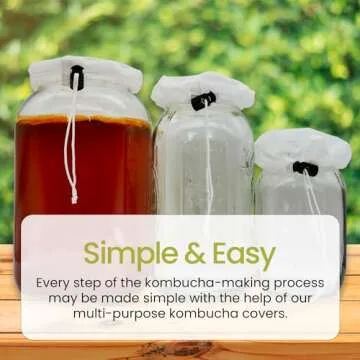 Kombucha Mason Jar Covers | 3-Pack for Brewing
