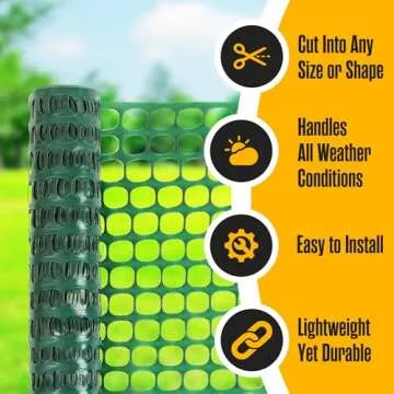 Lightweight Green Mesh Temporary Fence - 100 Feet Roll