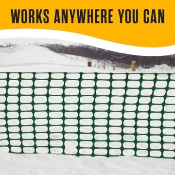 Lightweight Green Mesh Temporary Fence - 100 Feet Roll