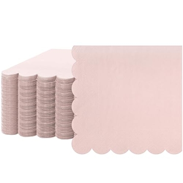 Elegant 100 Pcs Scalloped Cocktail Napkins for Events