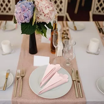 Elegant 100 Pcs Scalloped Cocktail Napkins for Events