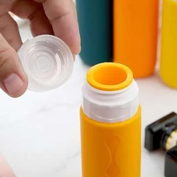 Gemice Travel Bottles for Toiletries Tsa Approved Travel 3oz Size Containers BPA Free Leak Proof Travel Tubs Refillable Liquid Travel Accessories for Cometic Shampoo and Lotion Soap