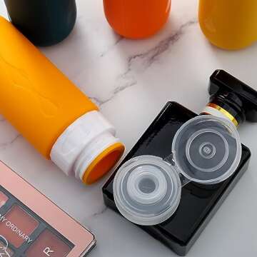 Gemice Travel Bottles for Toiletries Tsa Approved Travel 3oz Size Containers BPA Free Leak Proof Travel Tubs Refillable Liquid Travel Accessories for Cometic Shampoo and Lotion Soap