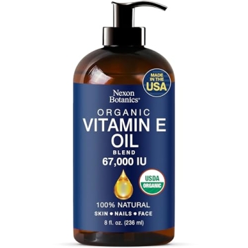 Organic Vitamin E Oil Blend 67000 IU - 8 fl oz - Vitamin E Oil for Skin, Scars, Face - Made from 100...
