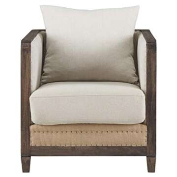 Signature Design by Ashley Copeland Distressed Rustic Accent Chair, Beige & Brown