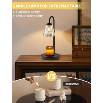 QUTADI Candle Warmer Lamp with Timer Dimmer, Stylish Home Decor for Scented Candles
