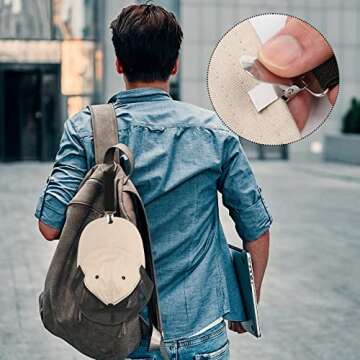 20 Pieces Elastic Hat Clips for Travel, Fabric Luggage Bag Hat Clip Hanging Dress Clips Outdoor Friendly Attacher Cap Holder for Kids Adults