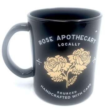 Silver Buffalo Schitt's Creek Rose Apothecary Ceramic Mug - David Rose - 17 Ounces, Black/Gold