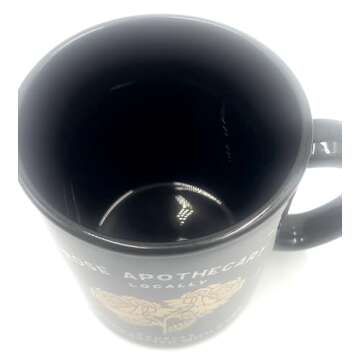 Silver Buffalo Schitt's Creek Rose Apothecary Ceramic Mug - David Rose - 17 Ounces, Black/Gold