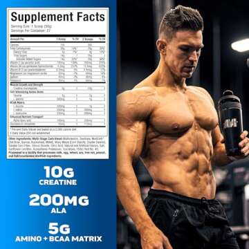 Creatine Monohydrate Powder MuscleTech Cell-Tech Creatine Post Workout Recovery Drink Muscle Builder For Men & Women Muscle Building Supplements Fruit Punch, 3 lbs (27 Serv)