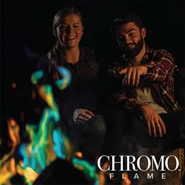 CHROMO FLAME Fire Color Changing Packets for Fire Pit, Campfire, Bonfire, Outdoor Fireplace | Magic, Colorful, Rainbow, Mystic Flames | 24 oz Total, 12-2 oz Jumbo Packets