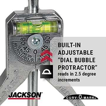 Jackson Safety Pipe Marker Centering Tool - Standard 4" Y-Type Head, Measure Pipes 0.5" and Above - Curv-O-Mark Standard 6