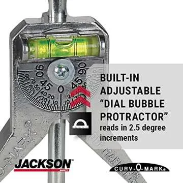 Jackson Safety Pipe Marker Centering Tool - Standard 4" Y-Type Head, Measure Pipes 0.5" and Above - Curv-O-Mark Standard 6