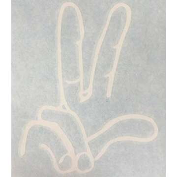 Vinyl Hand Decal/Sticker for Jeep Wave (White) for CJ, CJ5, CJ7, Willys, Wrangler