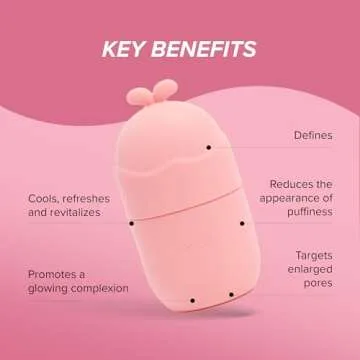 Skin Gym Ice Roller for Face, Depuffing & Cooling Tool, Minimizes Pores & Soothes Skin, Cold Therapy for Glowing Complexion