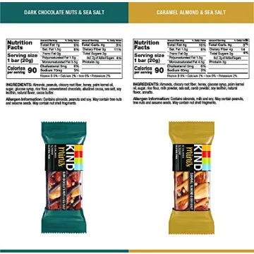KIND Minis, Dark Chocolate Nuts & Sea Salt/ Caramel Almond & Sea Salt, 14 Oz (Pack Of 20)