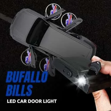 Sporticulture NFL American Football Buffalo Bills - Led Car Door Light - Wireless Led Projector with...