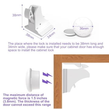 Magnetic Drawer Locks - Child Safety Cabinet Locks