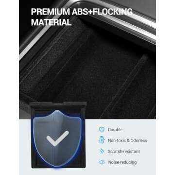 Motrobe 2PCS Tesla Model Y Model 3 Center Console Organizer Tray Armrest Storage Box Hidden Drawer for 2021-2025 Model Y & 2021-2023 Model 3 [Not Compatible with 2024 Model 3 Highland]