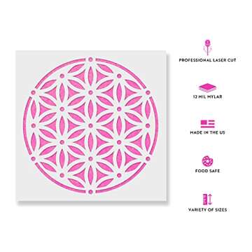 Sacred Flower of Life Stencil - Stencil for Painting, Flower Stencil, Stencil for Fabric, Flower of Life DIY, DIY Stencil