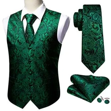 Barry.Wang Formal Men Vest Set - Elegant 5-Piece Ensemble