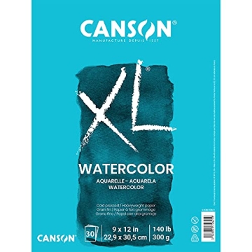 Canson XL Watercolor Pad - Heavyweight White Paper 9x12
