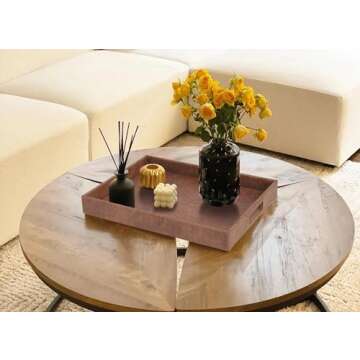 HofferRuffer Elegant Rectangle Serving Tray for Home Use