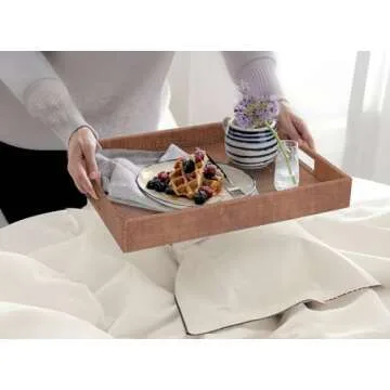 HofferRuffer Elegant Rectangle Serving Tray for Home Use