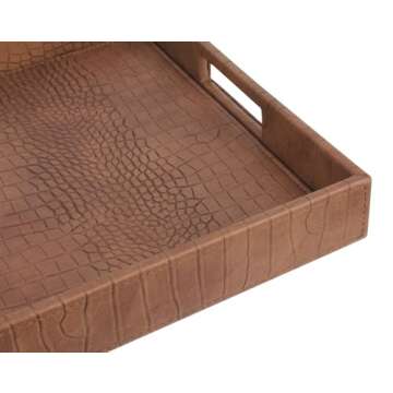 HofferRuffer Elegant Rectangle Serving Tray for Home Use