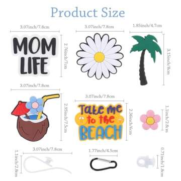 DSLONG Charms Accessories For Bogg Bag, Insert Accessory Decoration For Beach Tote Rubber Bags Handb...