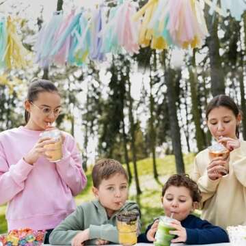 Icesip 15 oz Reusable Iced Coffee Cups Set of 6