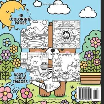 Bold and Easy Cozy Bears Coloring Book: Cute and Adorable Small Little Town Coloring Pages | Simple ...