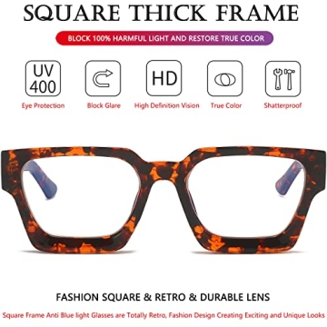 AIEYEZO Trendy Blue Light Glasses for Men and Women