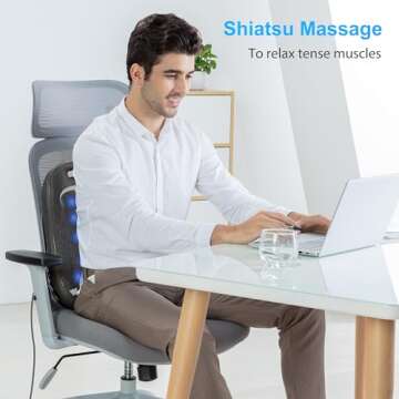 CooCoCo 14"×19" Shiatsu Back Massager with Heat, Valentines Day Gifts for Him Dad, Portable Massage...