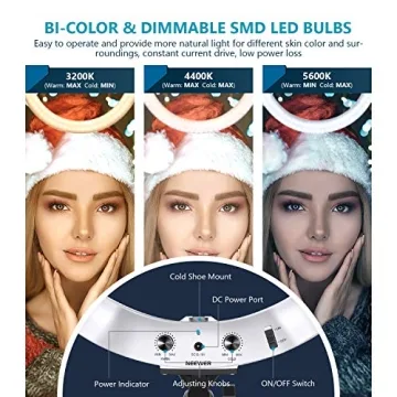 Neewer 18-inch Ring Light Kit for Makeup and Video Shooting