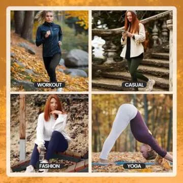 High Waisted Leggings for Women - No See Through Tummy Novelty Workout Yoga Pants with Pockets Reg & Plus A-Pink