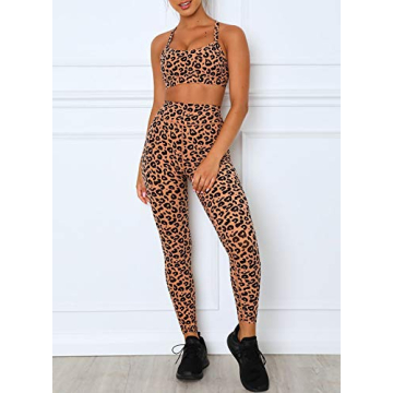 Cheetah Print Two-Piece Set for Women - Stylish Athleisure