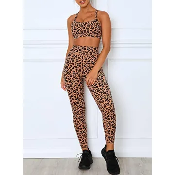 Cheetah Print Two-Piece Set for Women - Stylish Athleisure