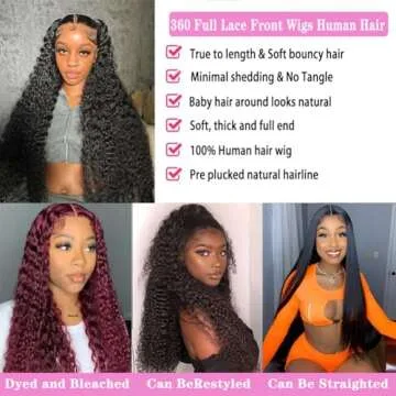 Stunning PXTPXT 360 Lace Front Wigs for Natural Beauty