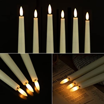 Flameless Taper Candles with Remote and Timer for Home