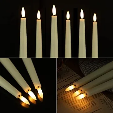 Flameless Taper Candles with Remote and Timer for Home