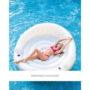 INTEX Canopy Island Inflatable Pool Float with Sunshade