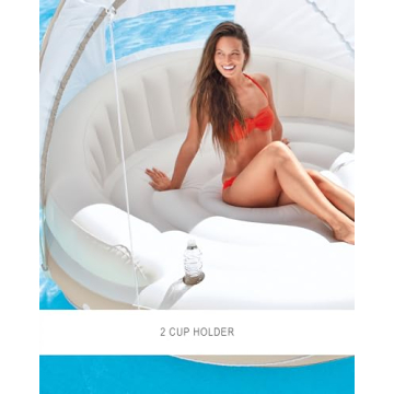 INTEX Canopy Island Inflatable Pool Float with Sunshade
