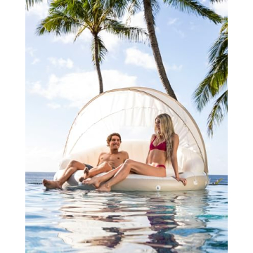 INTEX Canopy Island Inflatable Pool Float with Sunshade