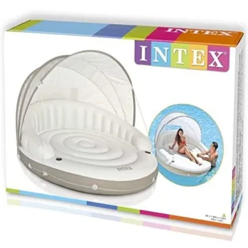 INTEX Canopy Island Inflatable Pool Float with Sunshade